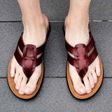 Tongs en Cuir pour Homme