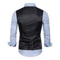 Gilet vintage à boutonnage simple à carreaux