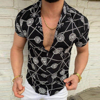 chemise-manches-courtes-imprime-vintage