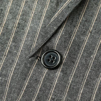 Blazer décontracté à un bouton à rayures rétro