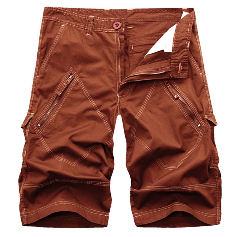 Short cargo vintage de couleur unie pour homme