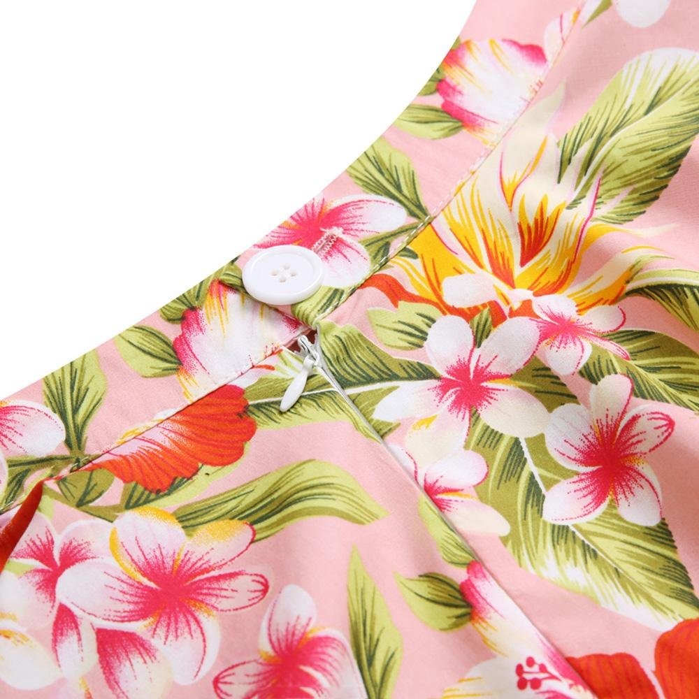 jupe-annee-80-rose-floral