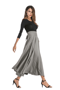 jupe-annee-80-longue-unicolore