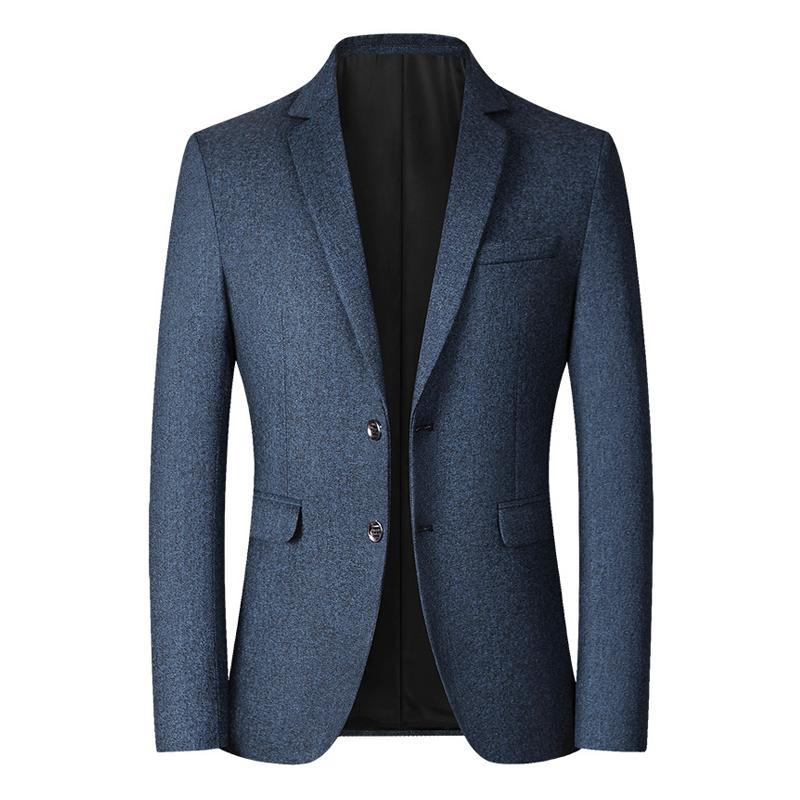 blazer-vintage-de-couleur-unie-a-revers-crantes