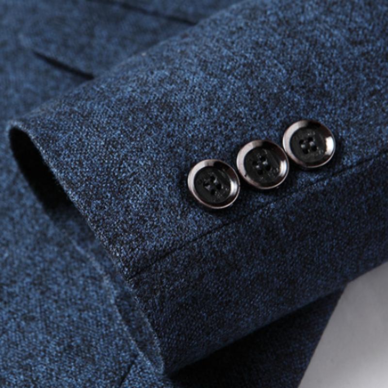 Blazer vintage de couleur unie à revers crantés