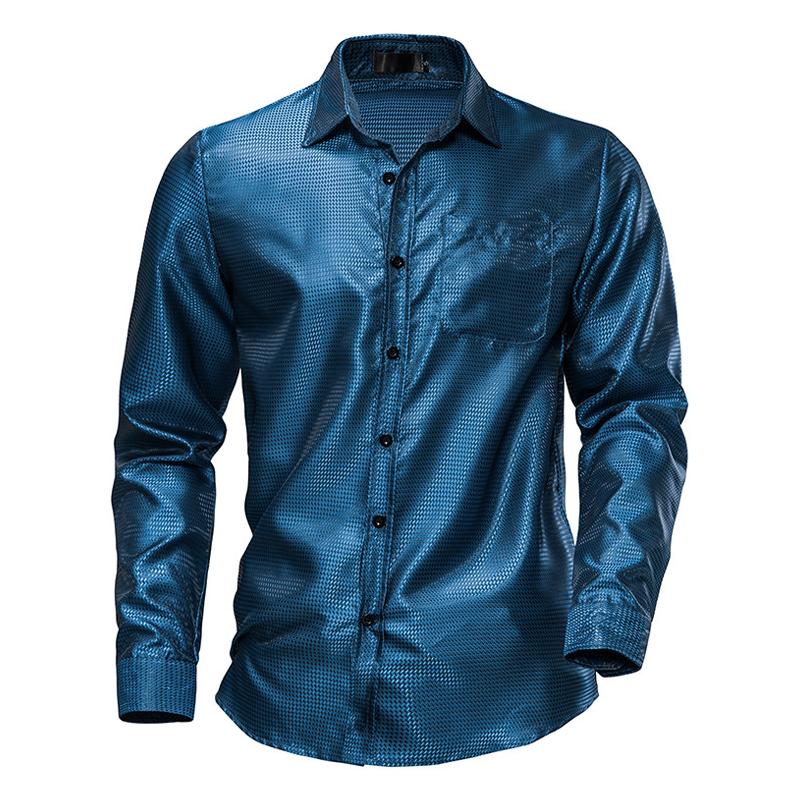 Chemise à manches longues disco rétro des années 70