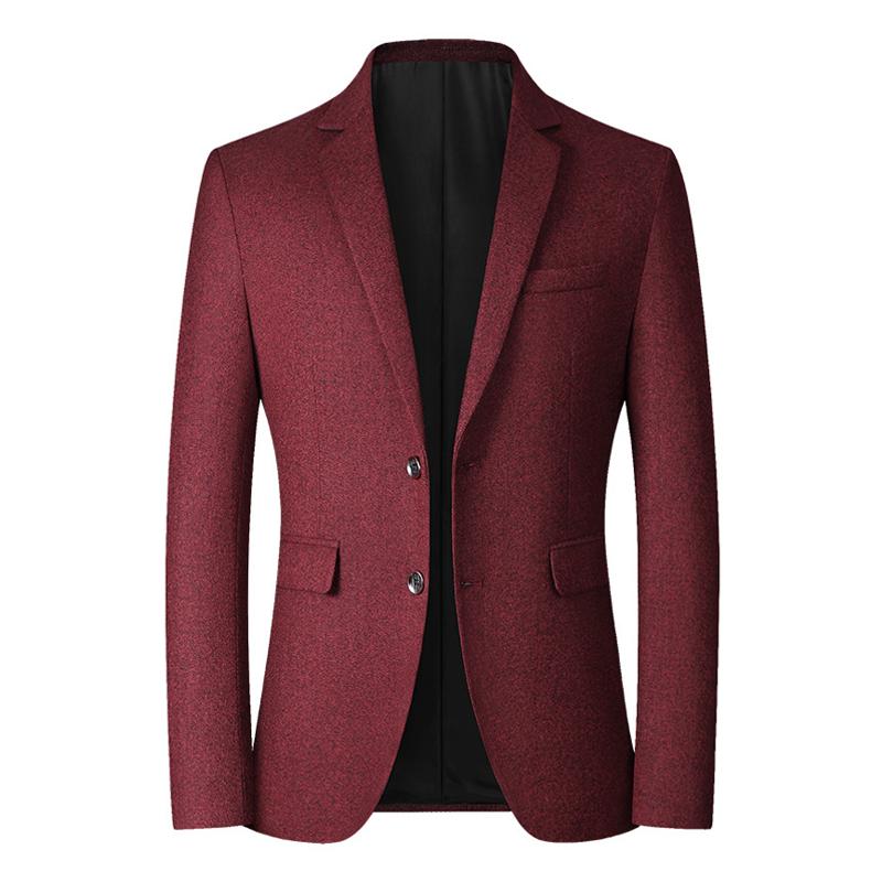 blazer-vintage-de-couleur-unie-a-revers-crantes