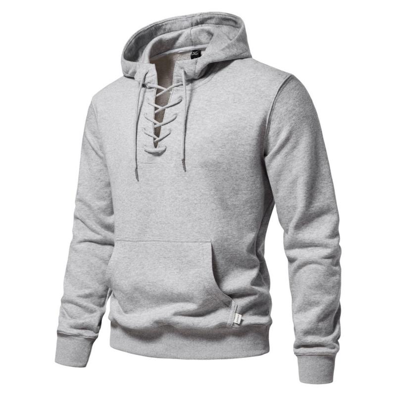 sweat-capuche-uni-ample-col-cordon-vintage