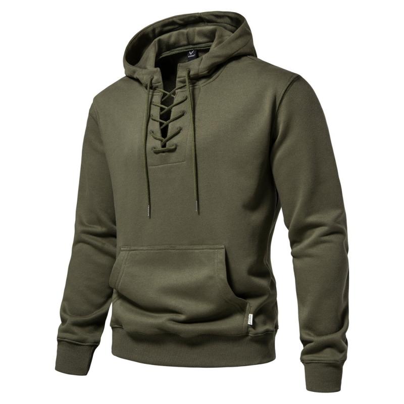 sweat-capuche-uni-ample-col-cordon-vintage