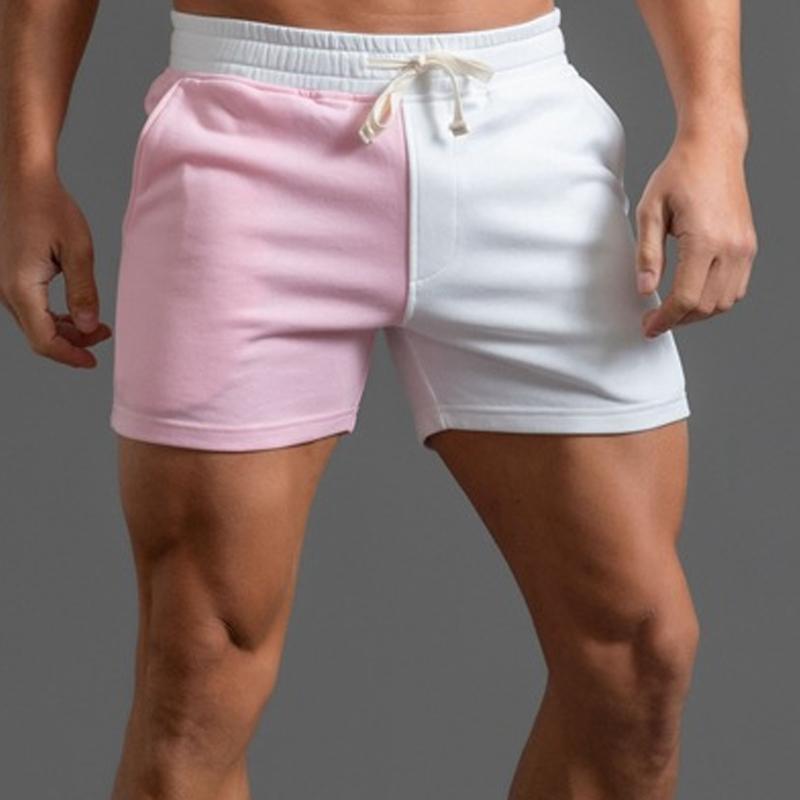 short-sport-coton-blocs-couleurs-vintage