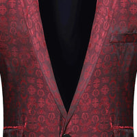 blazer-un-bouton-imprime-graphique-retro-pour-homme
