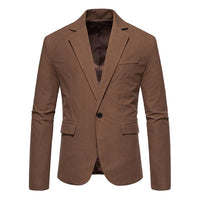 Blazer en daim vintage à un bouton