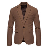 Blazer en daim vintage à un bouton