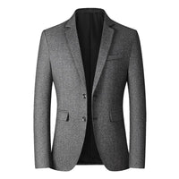 blazer-vintage-de-couleur-unie-a-revers-crantes