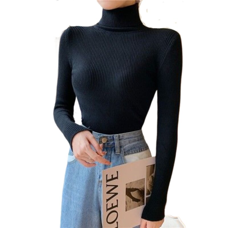 pull-col-roule-femme-laine-vintage