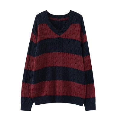    pull-laine-vintage-femme-rouge-noir
