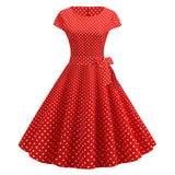    robe-vintage-annee-50-60-rouge