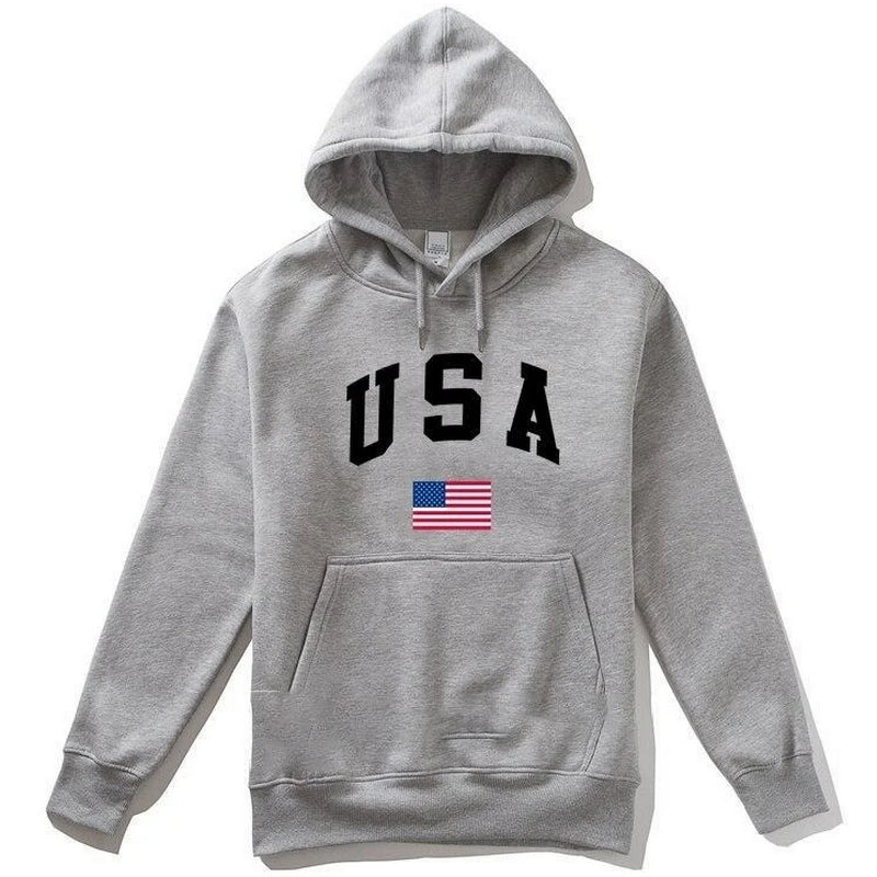sweat usa vintage gris