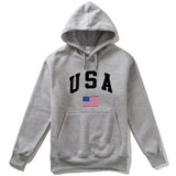 sweat usa vintage gris